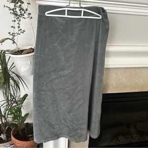 J. Jill Gray Crushed Velour Gray Midi Skirt